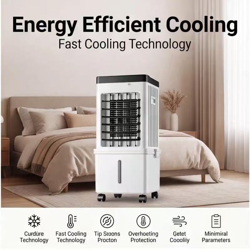 Portable Air Cooler with 15L Tank & Remote Control