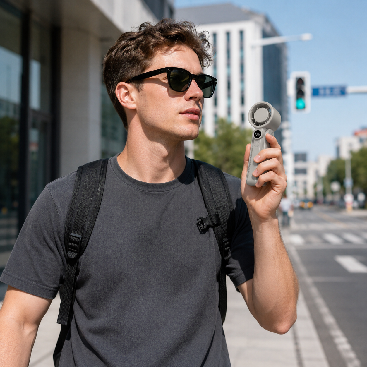 8000mAh Turbo Handheld Fan with USB-C Charging