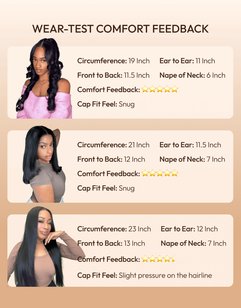 UBetter 13x4 & 7x5 Pre-cut Lace Glueless Non-slip Auburn/Red Brown Loose Wave  Wig with Adjustable Drawstring 150% Density Pre-Everything Ready-to-Wear