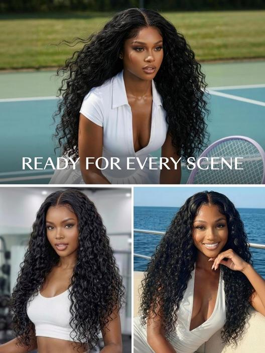 UBetter 7x5 Glueless Non-slip Water Wave with Drawstring Pre-Everything Ready-to-Wear With Baby Hair Wig