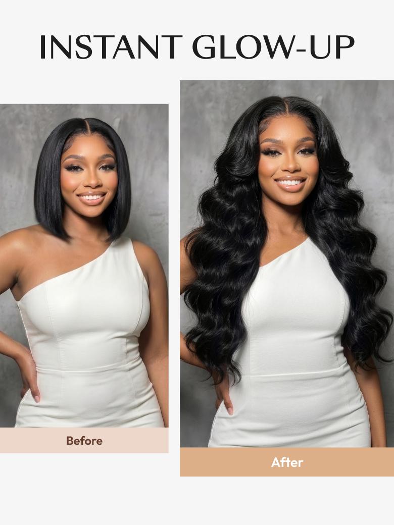 UBetter 13x4 HD Lace Glueless Non-slip Body Wave Wig Pull & Go Fit Ear-to-Ear with Invisi Drawstring  Pre-Everything Ready-to-Wear