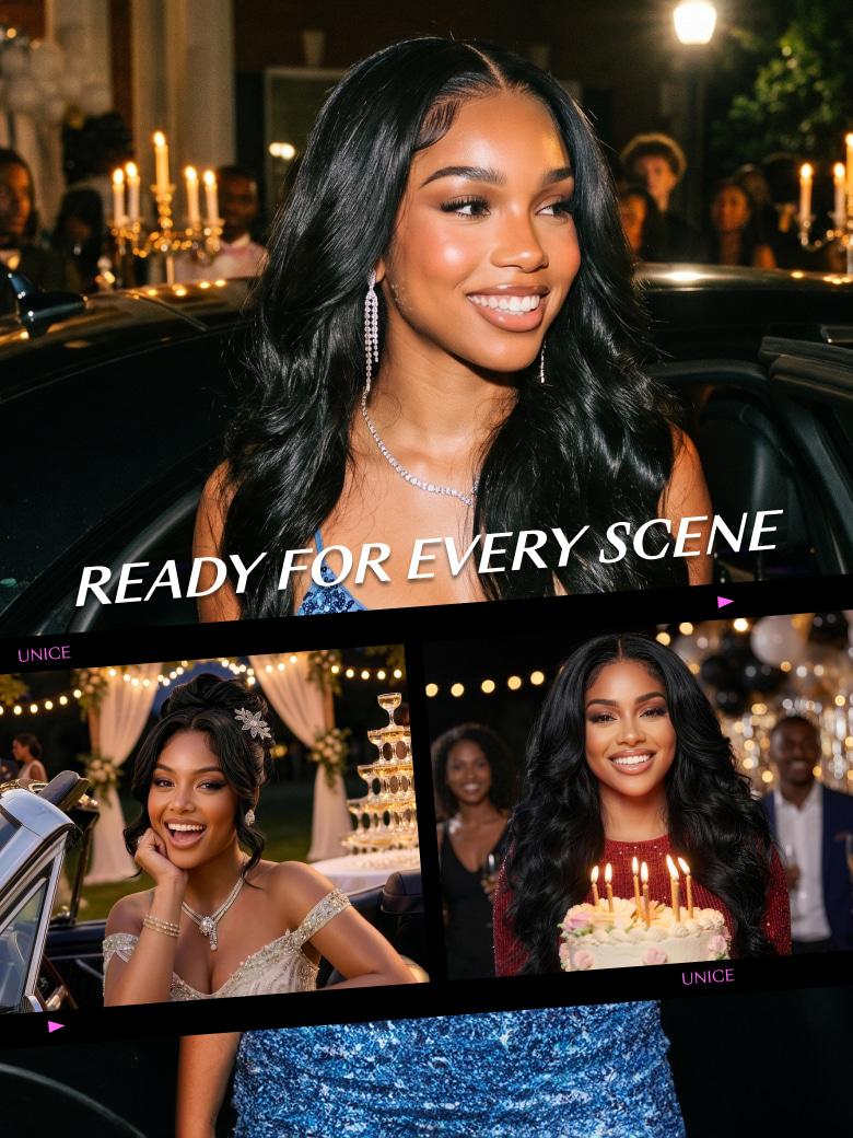 UBetter 13x4 HD Lace Glueless Non-slip Body Wave Wig Pull & Go Fit Ear-to-Ear with Invisi Drawstring  Pre-Everything Ready-to-Wear