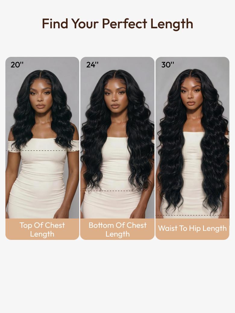 UBetter 13x4 HD Lace Glueless Non-slip Body Wave Wig Pull & Go Fit Ear-to-Ear with Invisi Drawstring  Pre-Everything Ready-to-Wear