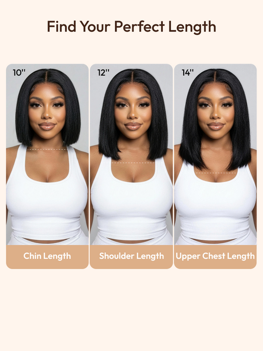 UBetter 7x5 Glueless Non-slip Lace Bleached Knots Pre Layered Bob With Drawstring Wig  Pre-Everything Ready-to-Wear