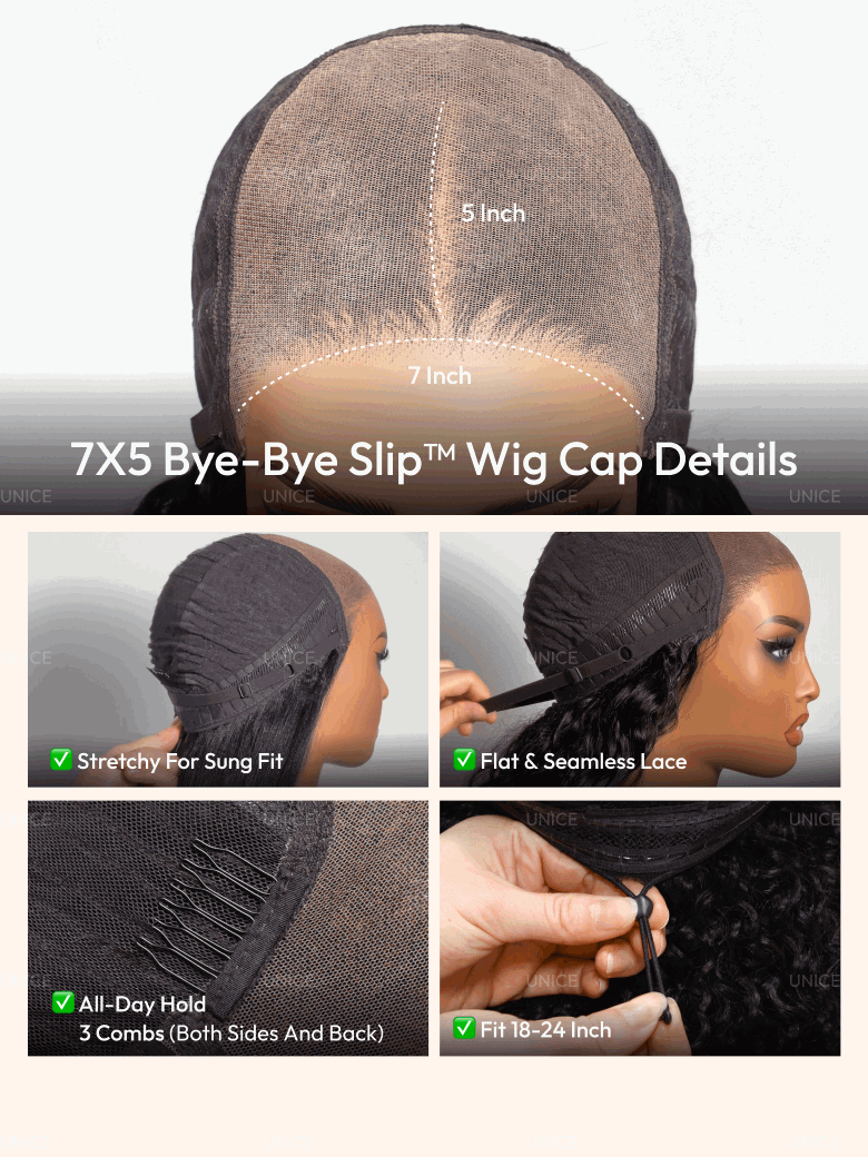 UBetter 7x5 Glueless Non-slip Yaki Straight Black Glueless Wig With Invisible Drawstring Pre-Everything Ready-to-Wear